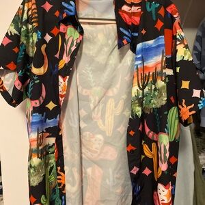 Colorful Cactus Print womens Shirt